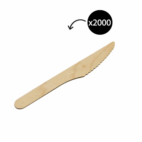 Ecoware Wooden Knife 165mm Coated Carton 2000