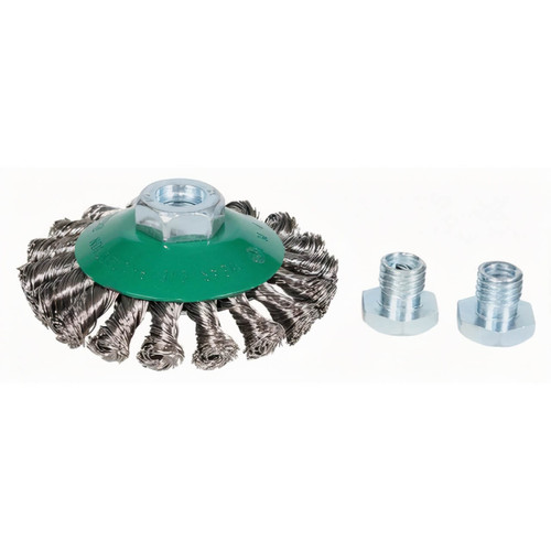 Taipan 100mm TK Bevel Wheel Brush S/Steel Multi-thread Taipan 100mm TK Bevel Wheel Brush S/Steel Multi-thread