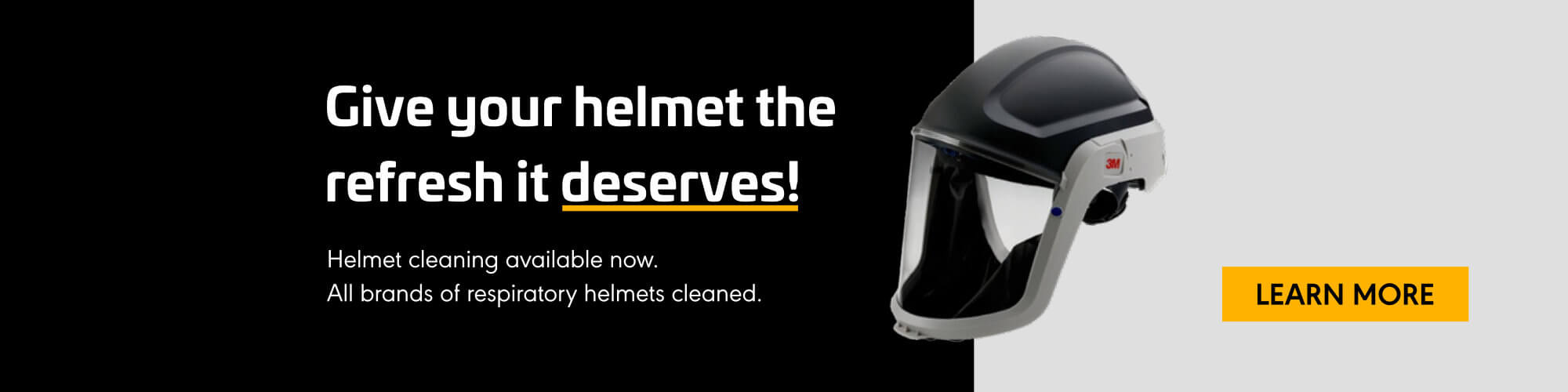 Helmet Cleaning Banner