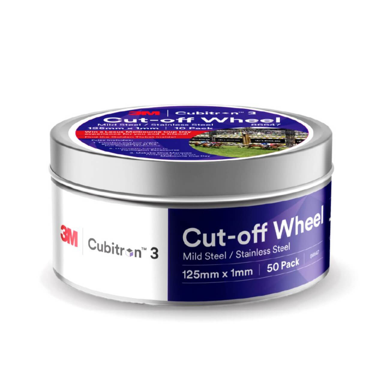 3M Cubitron 3 Tin (Includes 50x Cubitron 3 125mm 1mm Cutting Discs)