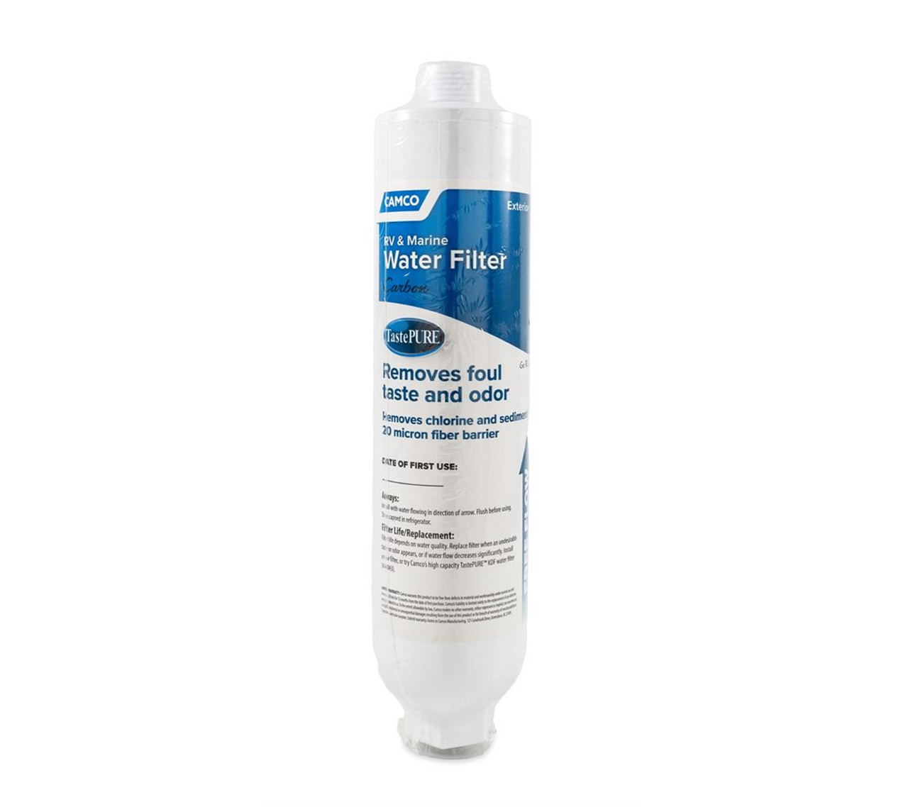 Camco TastePURE Carbon RV/Marine Exterior Water Filter 40645