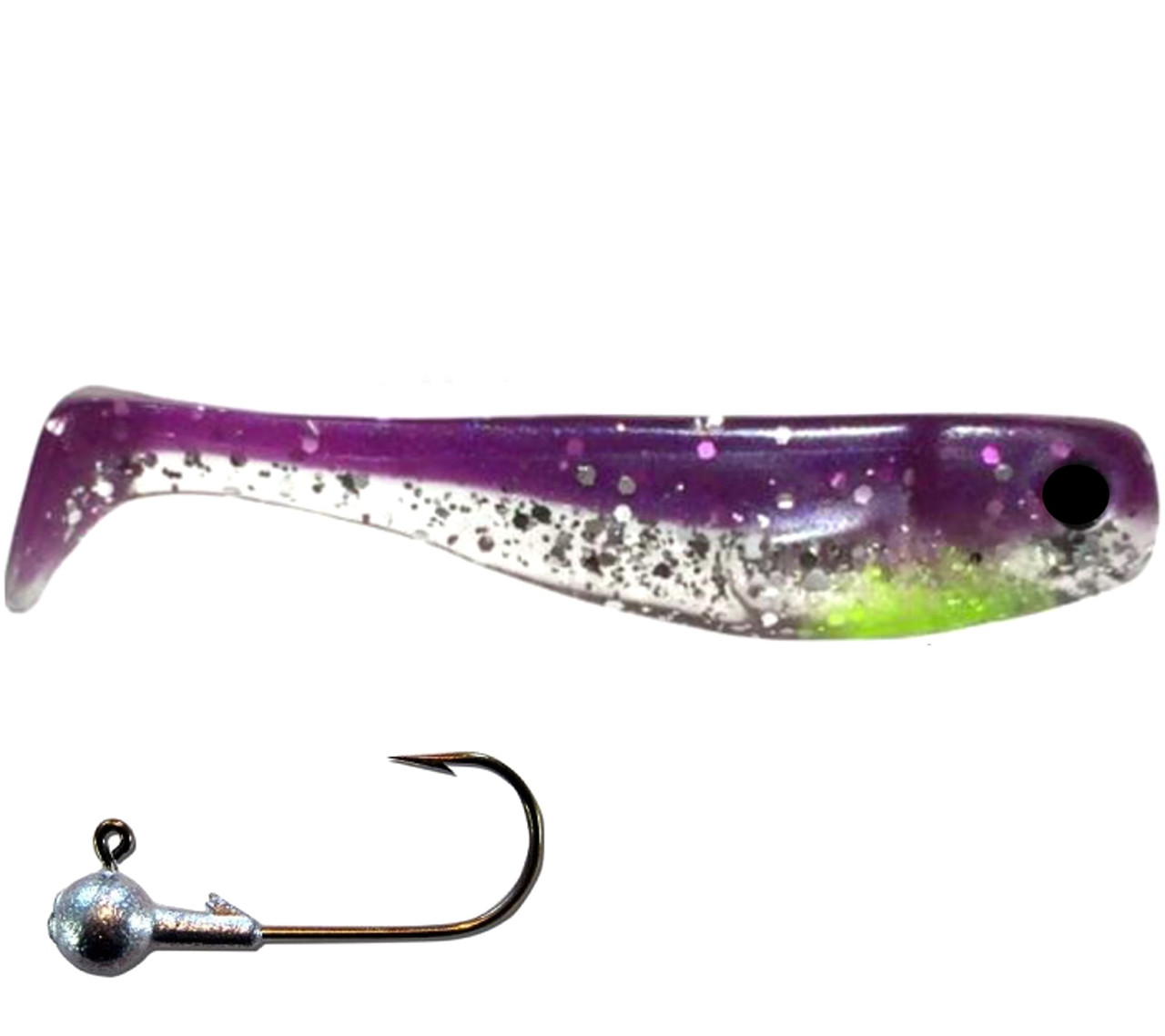 Big Joshy Swimbaits Purple Flash 3.25 Minnow 5-Pack Soft Fishing