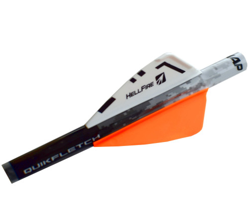environ 7.62 cm NAP New Archery Products Quickfletch Orange Hellfire 3 in aubes Pack de 6 