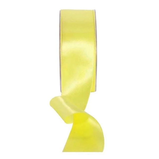 Double Satin Ribbon 38Mm Light Yellow - CB Gold