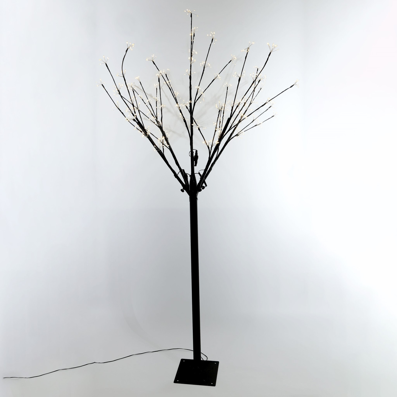 175cm 900 Warm white LED firework Tree Black mains powered - CB Gold
