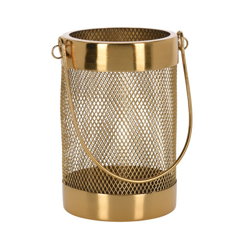 Lantern Gold Iron Mesh 15cm
