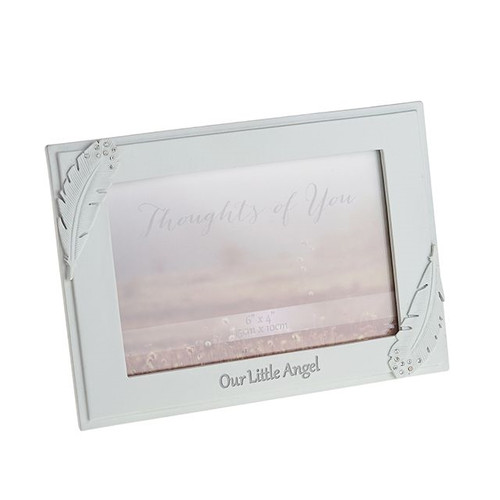 Thoughts Of You Resin Frame With Feather - Angel