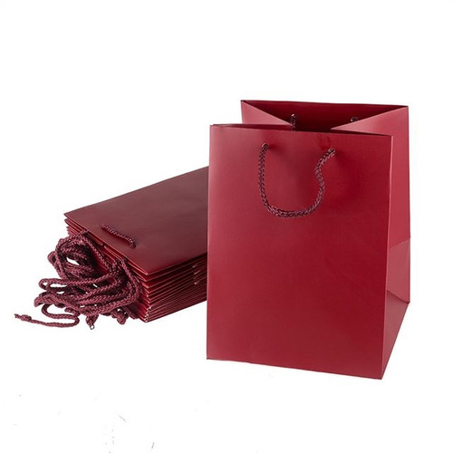 Hand Tie Bag Raspberry Red 25Cm Pack Of 10