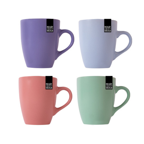 11Oz 4 Assorted Matt Solid Colour Mug