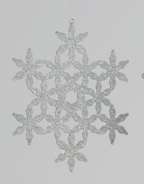 250mm Metal Snowflake Dec Silver