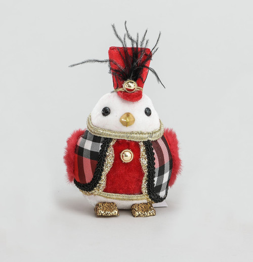17cm Bird w/Tartan Ornament