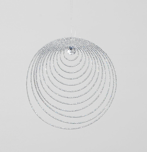 20cm Glitter Circles Decoration Si