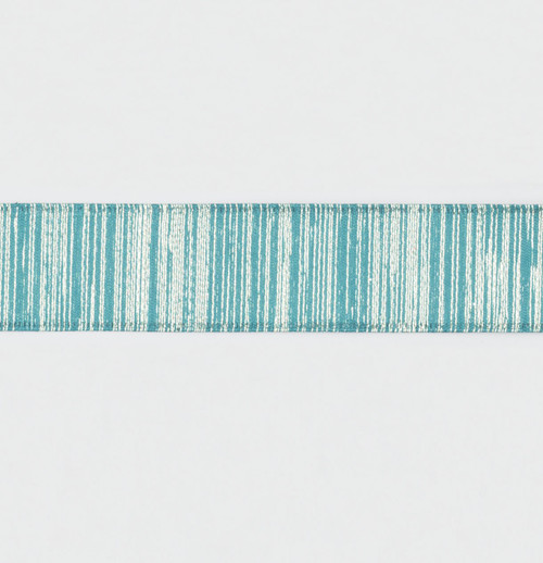 1.5"x10Y Striped Ribbon Turqoise