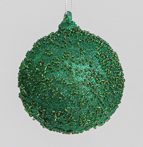 80mm Glitter Bead Ball Green