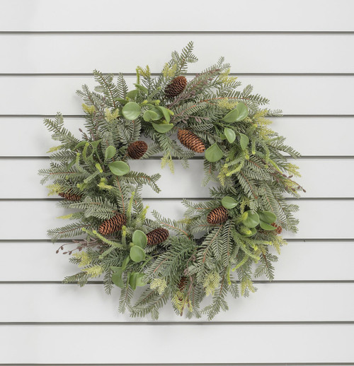 58cm Pine/Cone/Eucalyptus Wreath