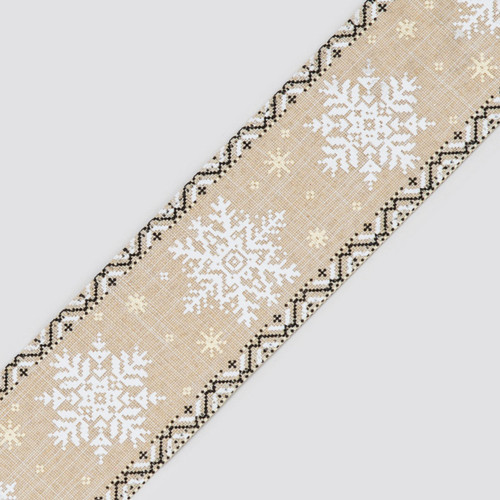 2.5" x 10Y Snowflake Ribbon
