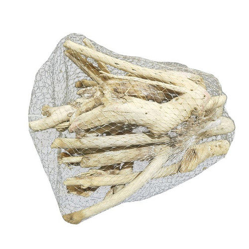 Netted bag of driftwood 150g