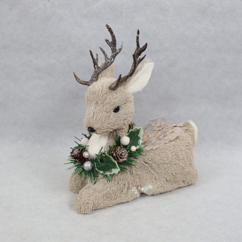 Deer Lying down with Acorns 22x10x26cm 