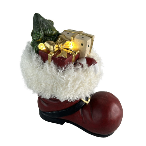 Santa's Boot with gifts warm white LED 29x16.5x33.5cm