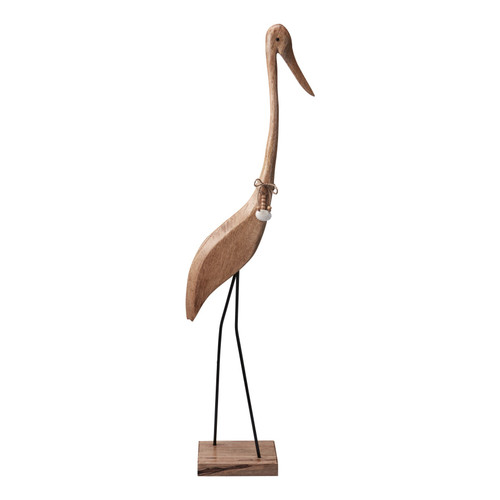 Deco Heron, Mango Wood And Iron 215X115X930Mm,Natural, 2 AsstDesigns: Looking Ri