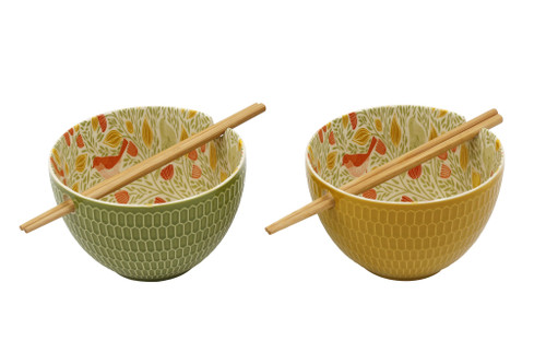 14cm Songbird Bowl with Chopsticks