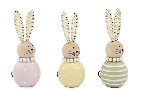 17cm Wooden Sitting Rabbit