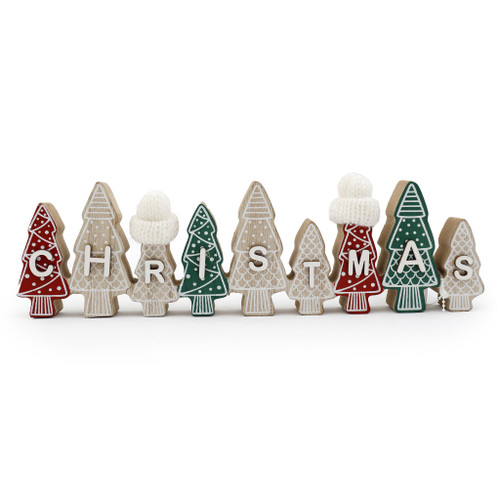 30X10Cm Christmas Tree Row Dec