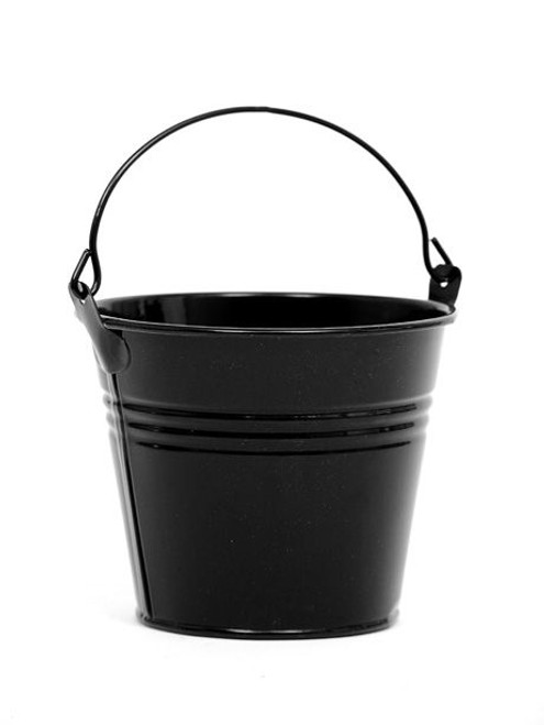 Bucket Zinc Black 10Cm High