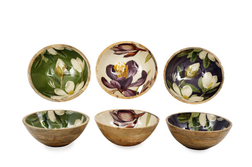17.5Cm Floral Enamel Bowl 3 Asst