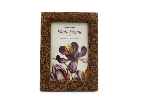 4X6 Floral Etch Photo Frame