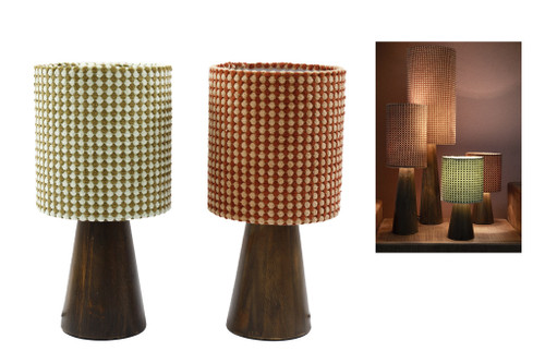30.5Cm Mid Century Table Lamp 2 Asst