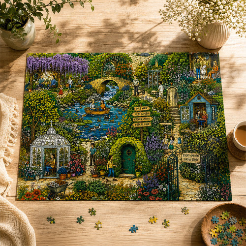 1000 Pcs Puzzle Garden