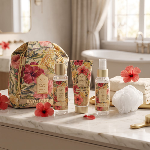 Bath Set Hibiscus & Honey