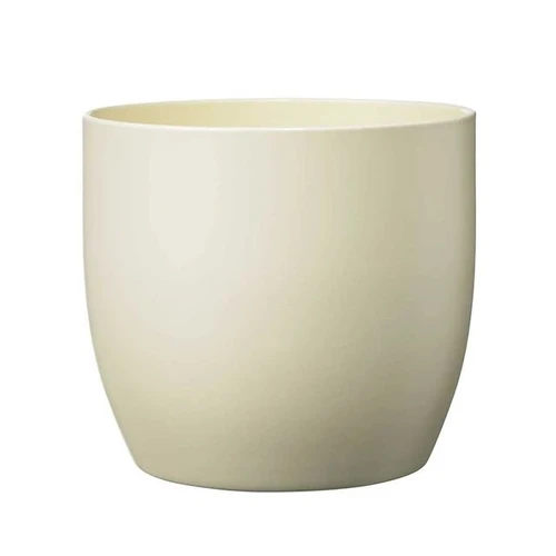 Basel Fashion Ceramic Pot Matt Cream H10 cm