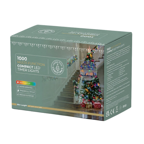 LED String Lights Twinkle Effect 1000 - Multi - Length 2250cm