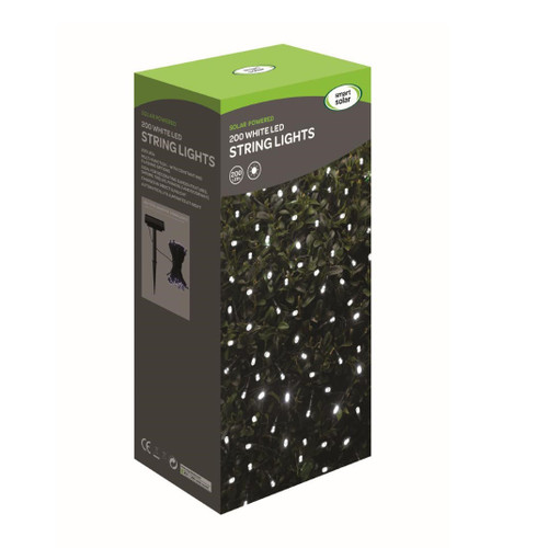 200 Solar Strings Cool White String Lights