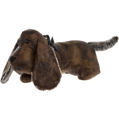 Faux Leather Dachshund Doorstop 
