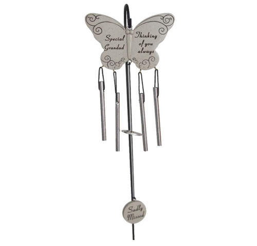 Special Grandad Butterfly Wind Chime 10x7cm
