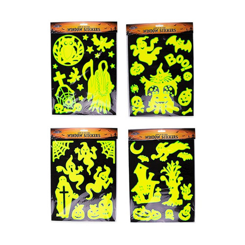 Glow In the Dark Halloween Window Stickers