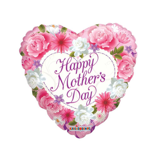 Happy Mothers Day Balloon - Flowers- 18 Inch