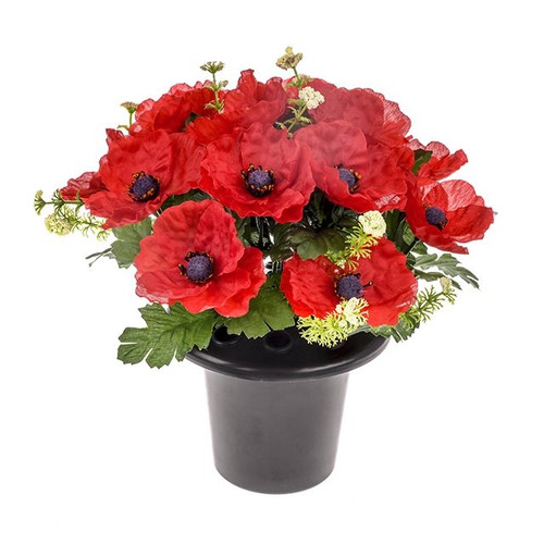 Grave Arrangement Poppy 23Cm