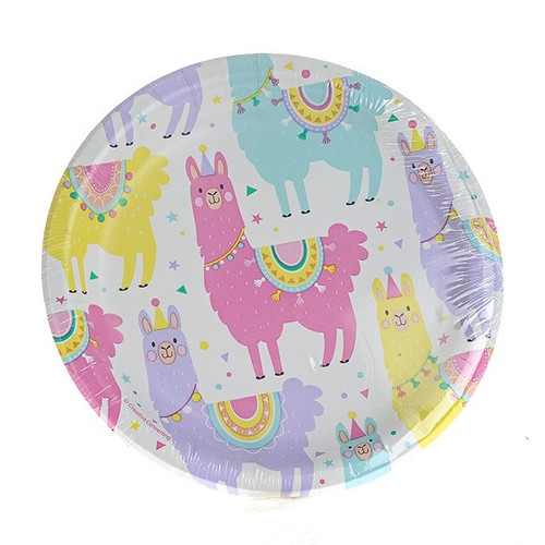 Llama Party Paper Plates