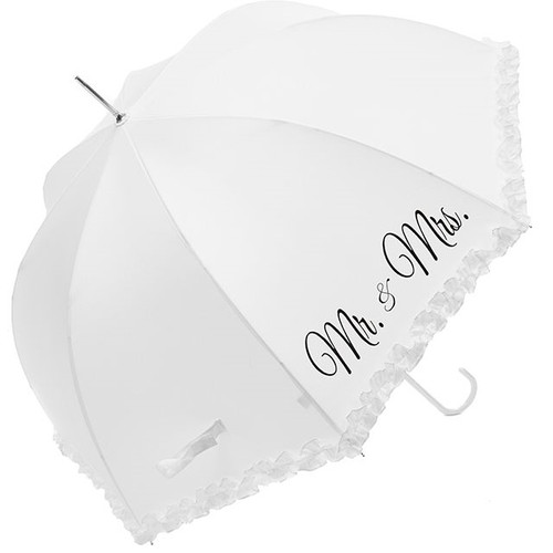 Wedding Umbrella Mr & Mrs White