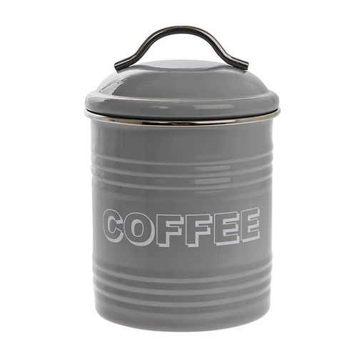 Home Sweet Home Coffee Canister Grey