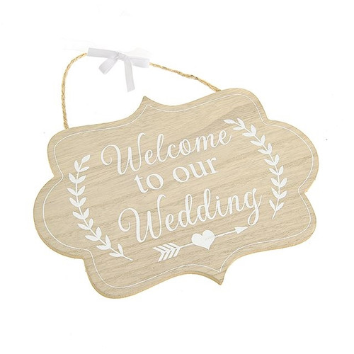 Love Story Welcome to our Wedding Plaque