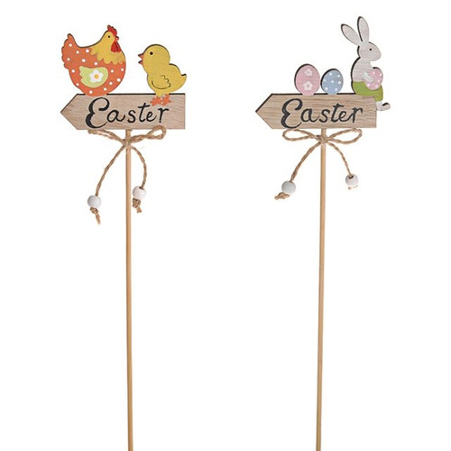 Wooden Easter Pick 2 Assorted 45Cm