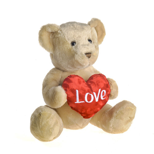 30cm Brown Chester Bear With Heart