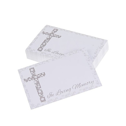 Florist Cards Small Ilm Cross Grey