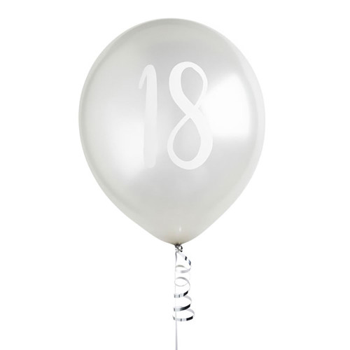Silver 18 Balloons 5pk