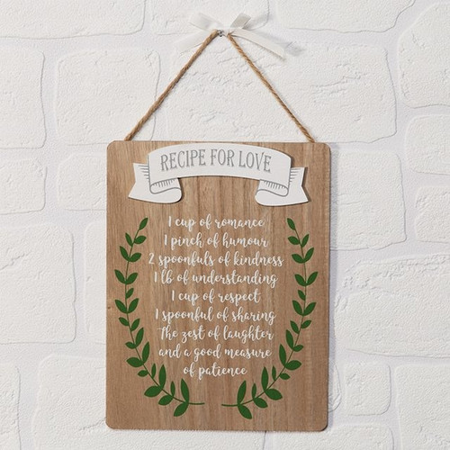 Recipe For Love Plaque